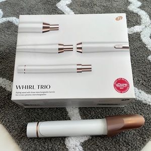T3 Whirl Trio w/additional 1.25” clip curl. Used less than 5x with box/instruc.